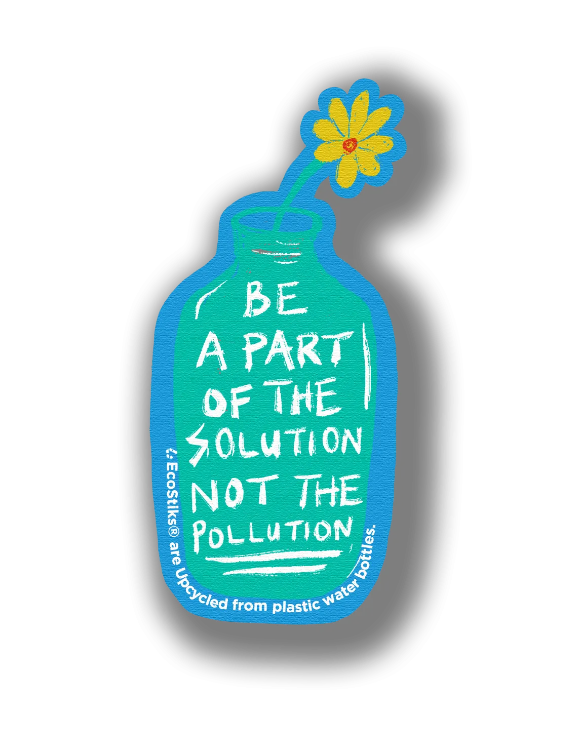 3" x 2" Part of The Solution Water Bottle EcoStiks Patches - Bulk