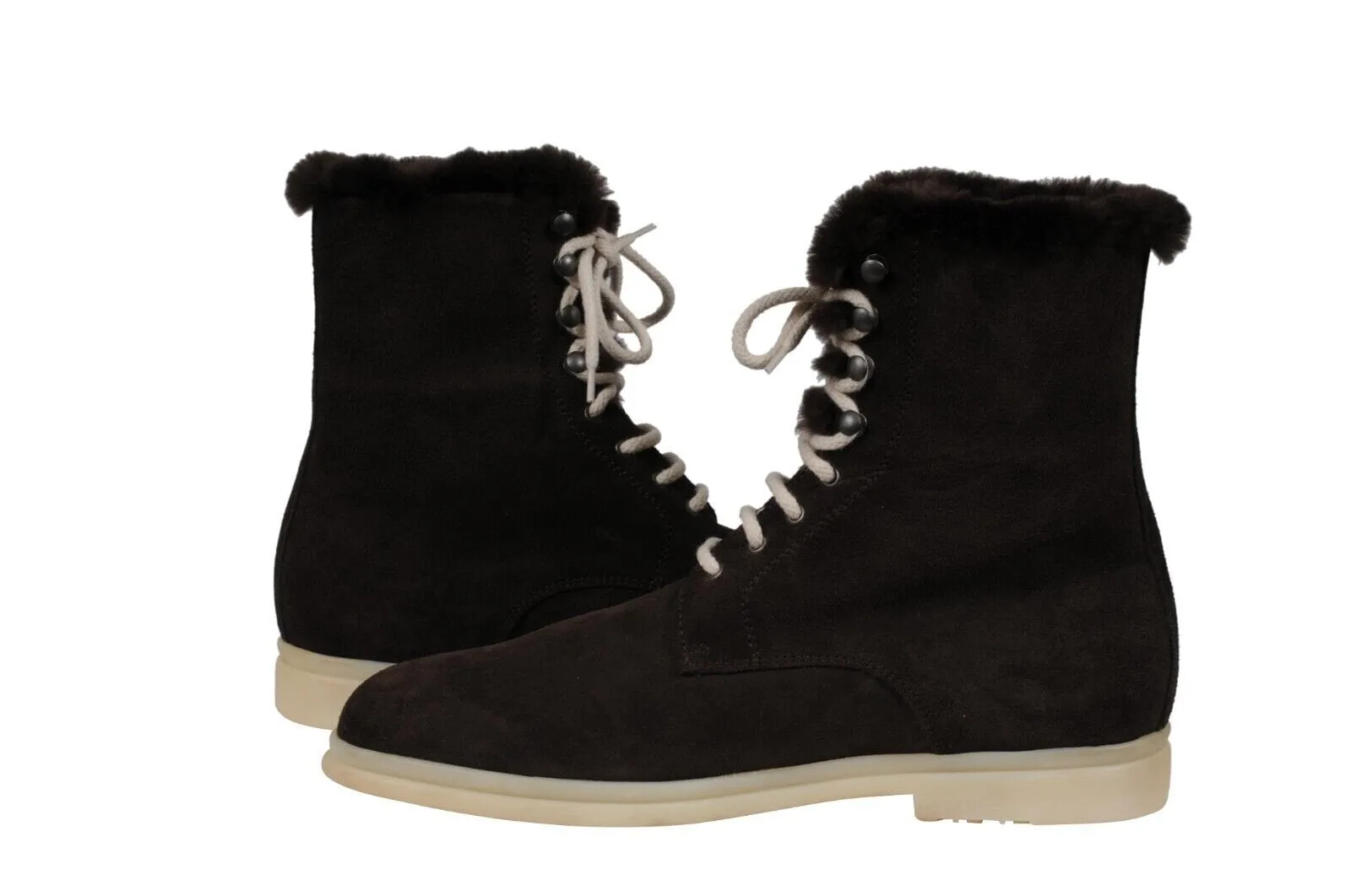 Beaver Fur Snow Dream Walk Boots Brown Suede High