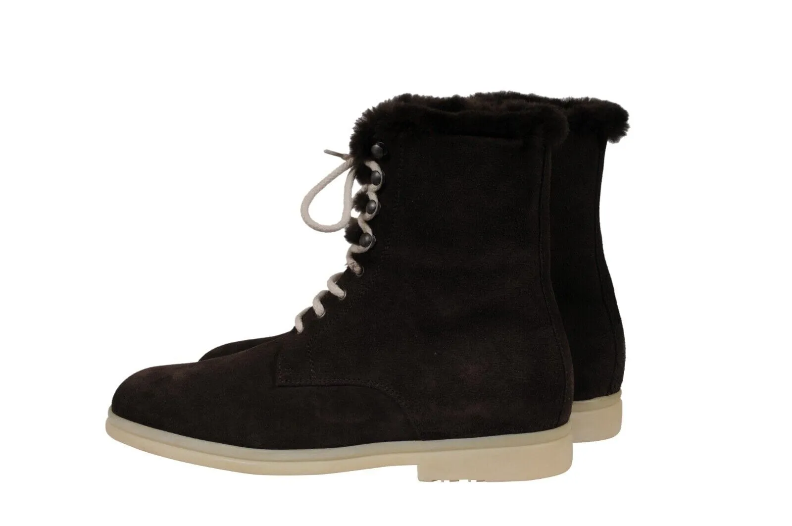 Beaver Fur Snow Dream Walk Boots Brown Suede High