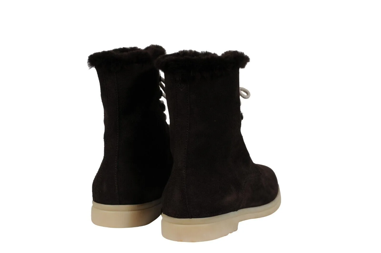 Beaver Fur Snow Dream Walk Boots Brown Suede High