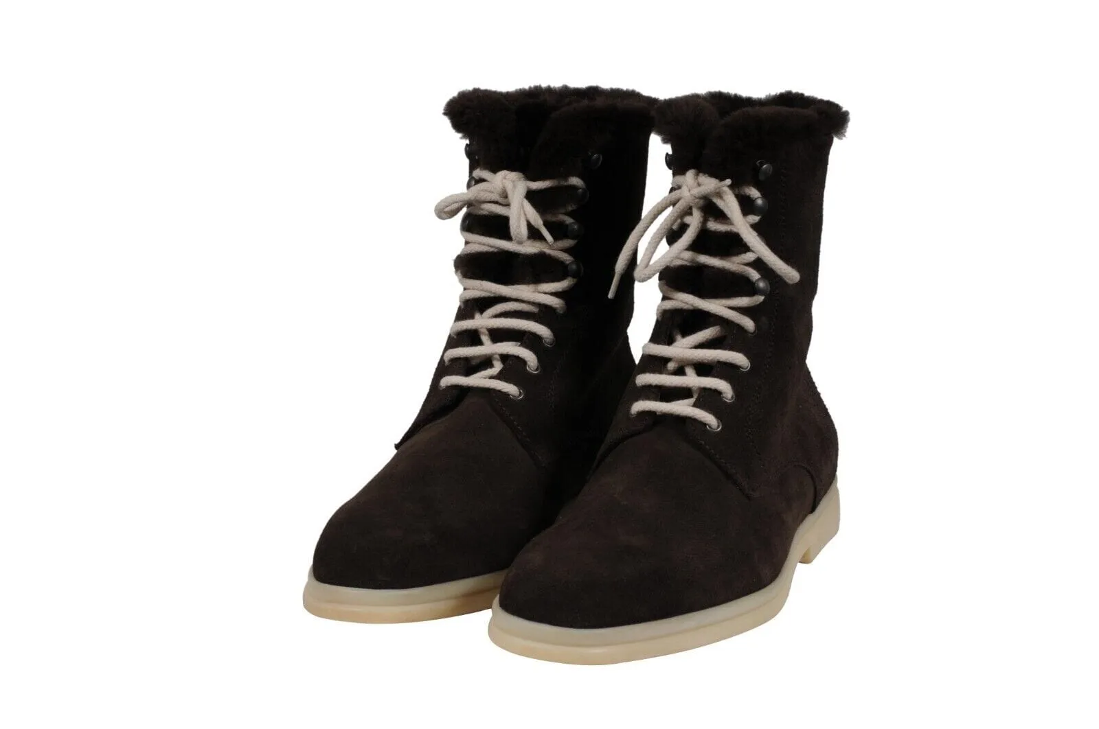 Beaver Fur Snow Dream Walk Boots Brown Suede High