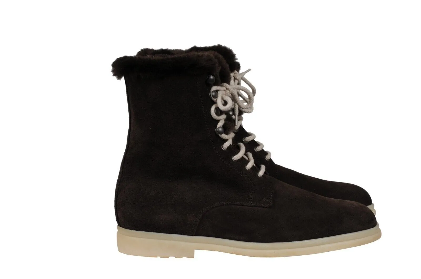Beaver Fur Snow Dream Walk Boots Brown Suede High