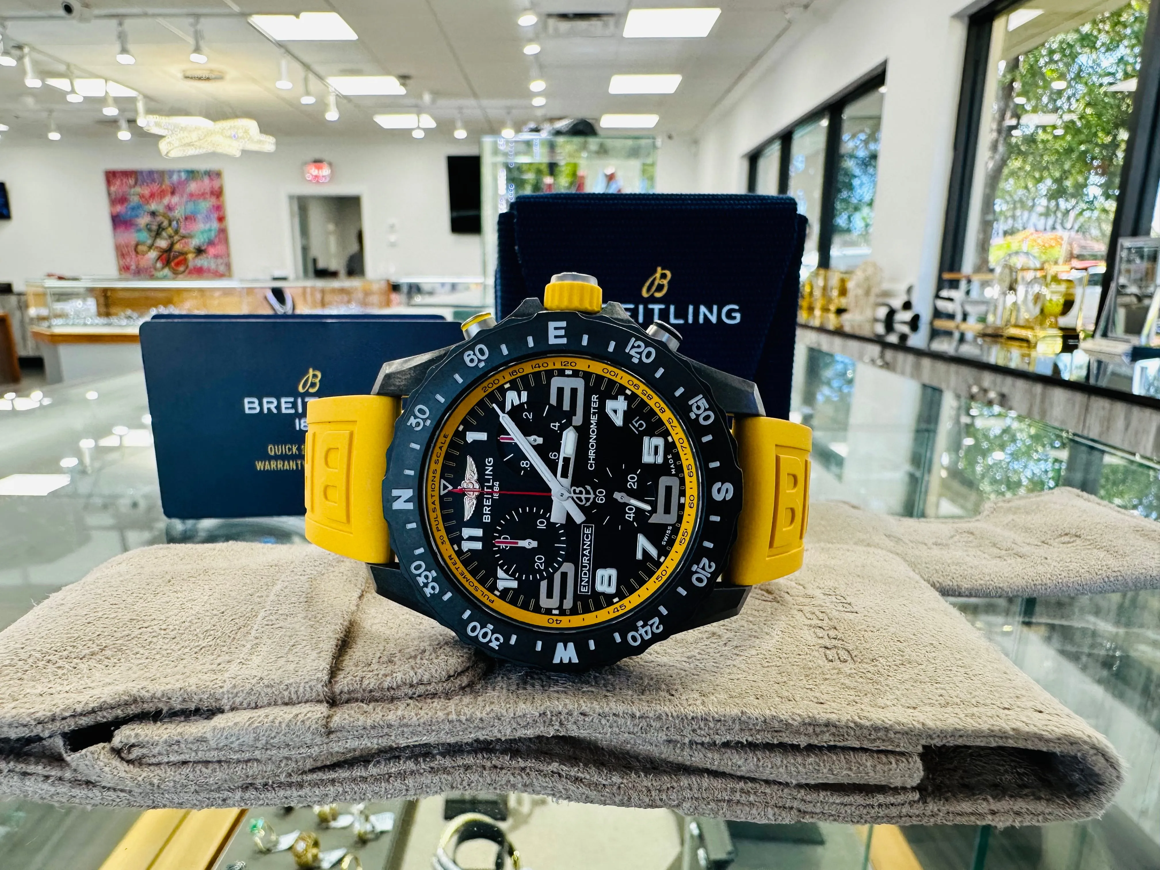 Breitling Endurance Pro X82310A41B1S1 Quartz Chronograph Yellow Unworn Box and Papers