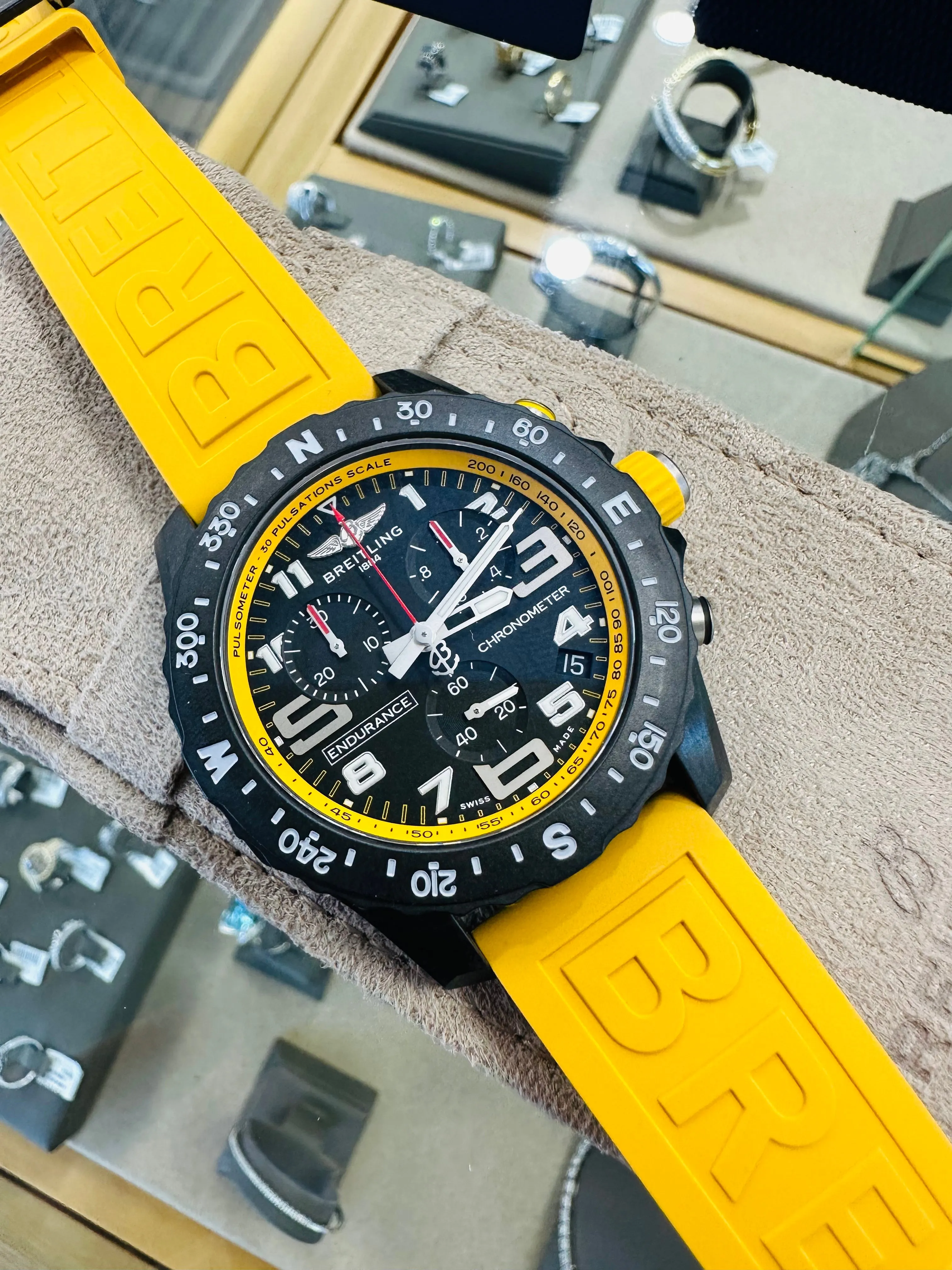 Breitling Endurance Pro X82310A41B1S1 Quartz Chronograph Yellow Unworn Box and Papers