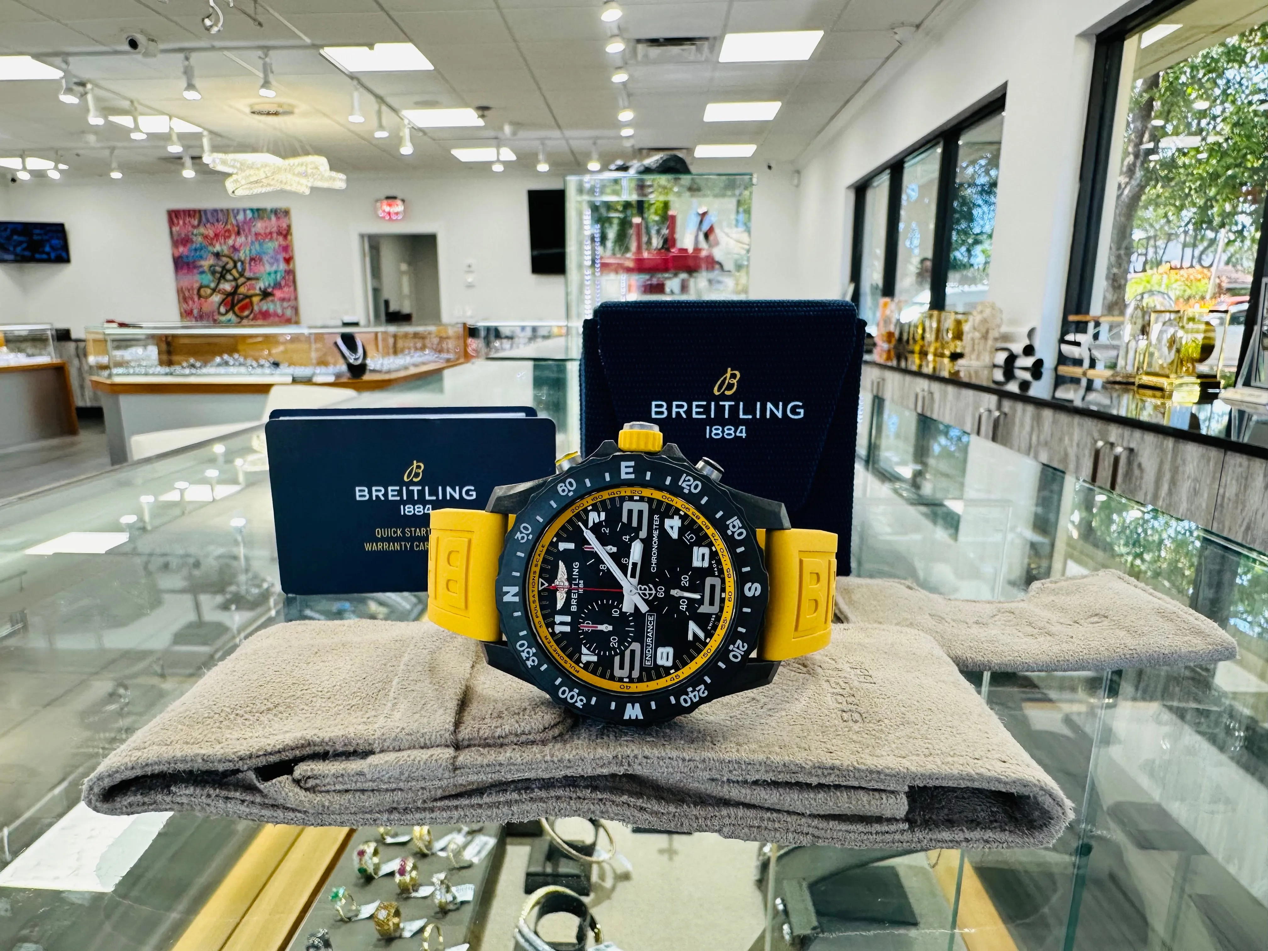 Breitling Endurance Pro X82310A41B1S1 Quartz Chronograph Yellow Unworn Box and Papers