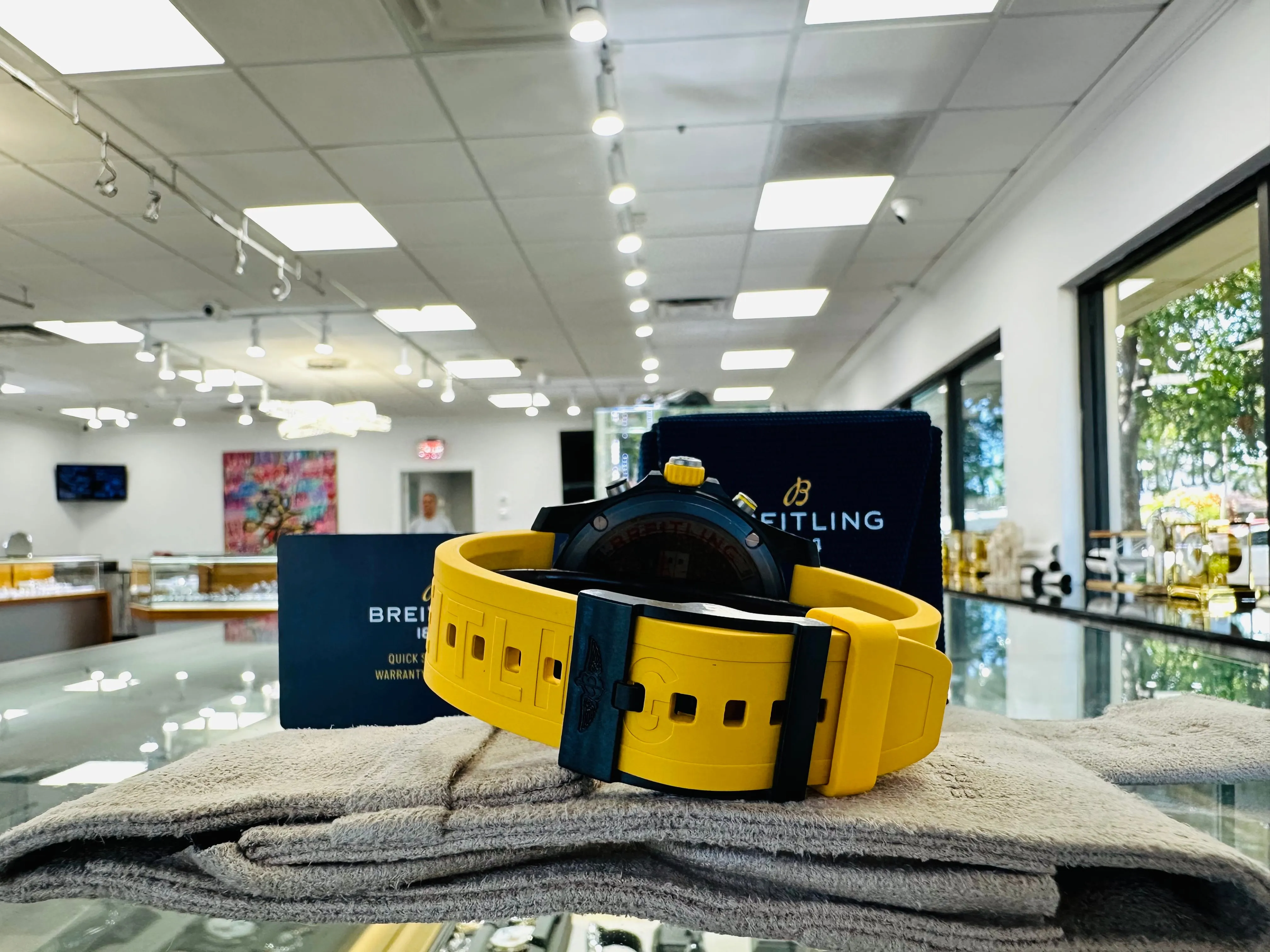 Breitling Endurance Pro X82310A41B1S1 Quartz Chronograph Yellow Unworn Box and Papers