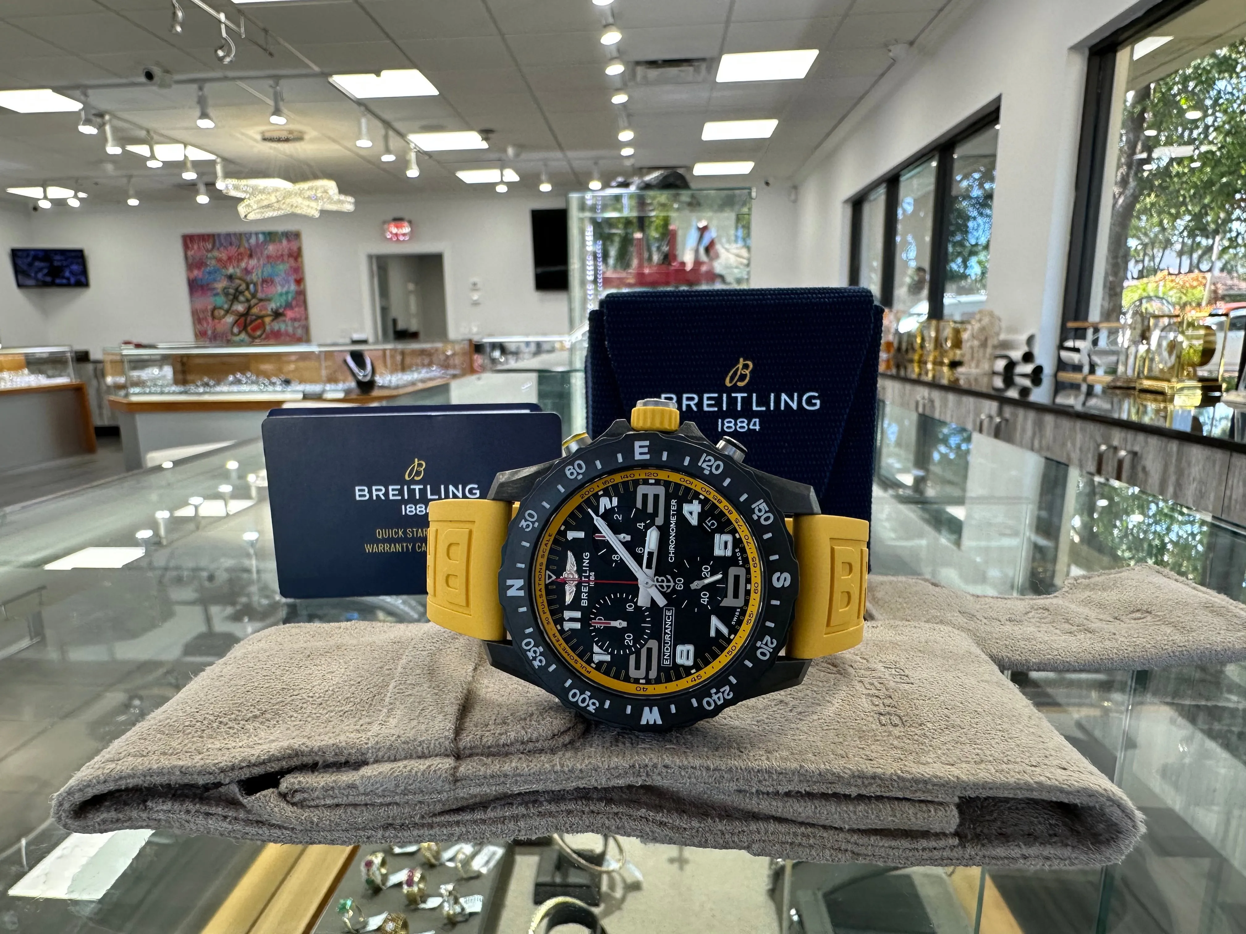 Breitling Endurance Pro X82310A41B1S1 Quartz Chronograph Yellow Unworn Box and Papers