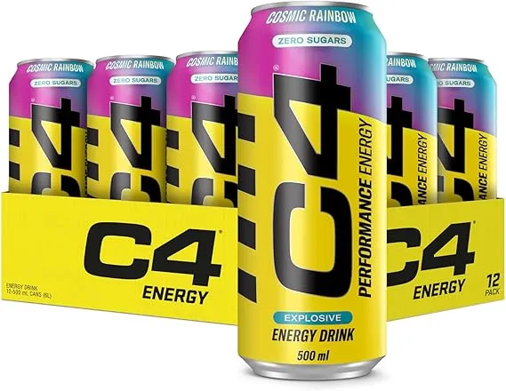 Cellucor C4 Original Energy Drink, Enhance Endurance, Performance and Muscle Support, Hydration, 16oz, 3-12 cans