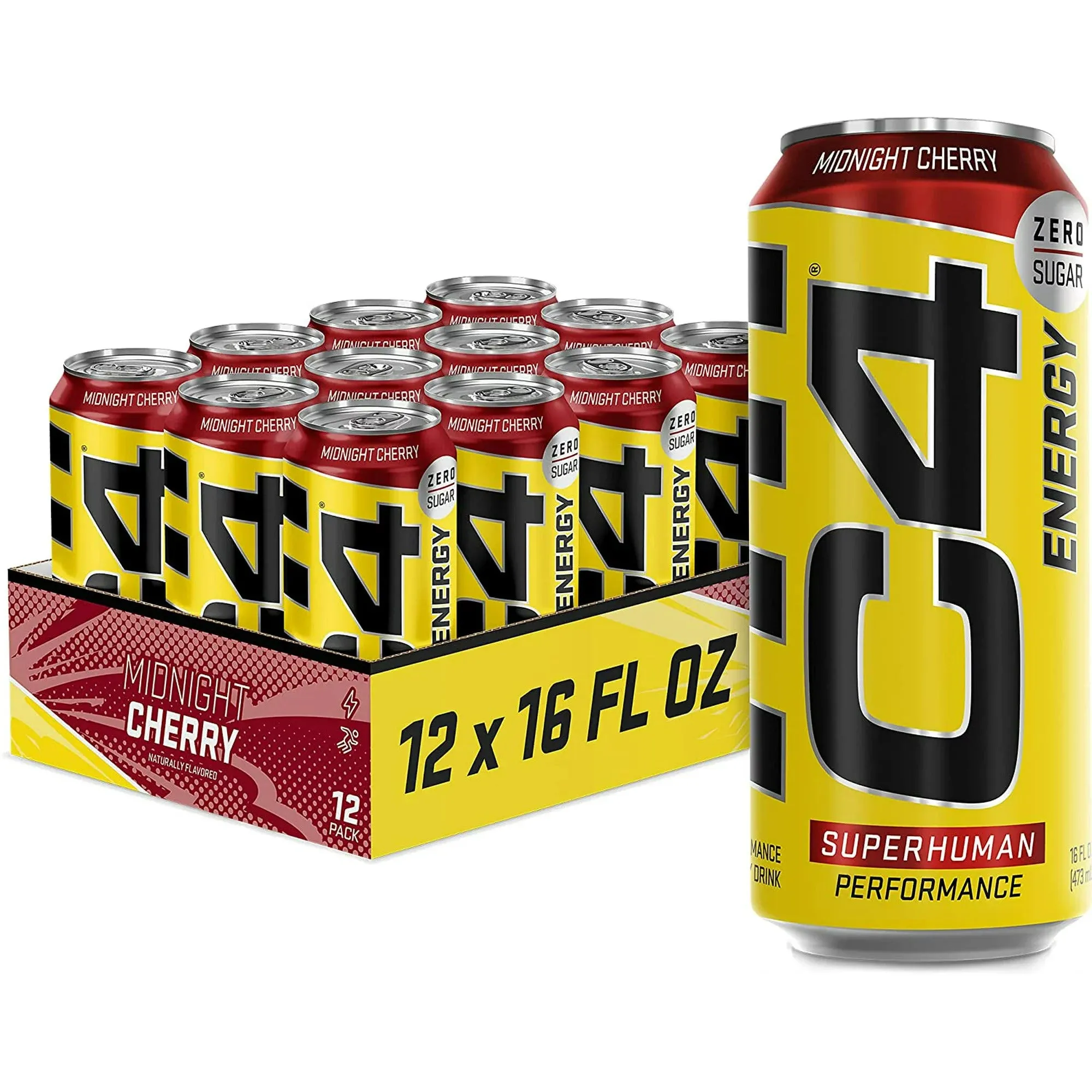 Cellucor C4 Original Energy Drink, Enhance Endurance, Performance and Muscle Support, Hydration, 16oz, 3-12 cans