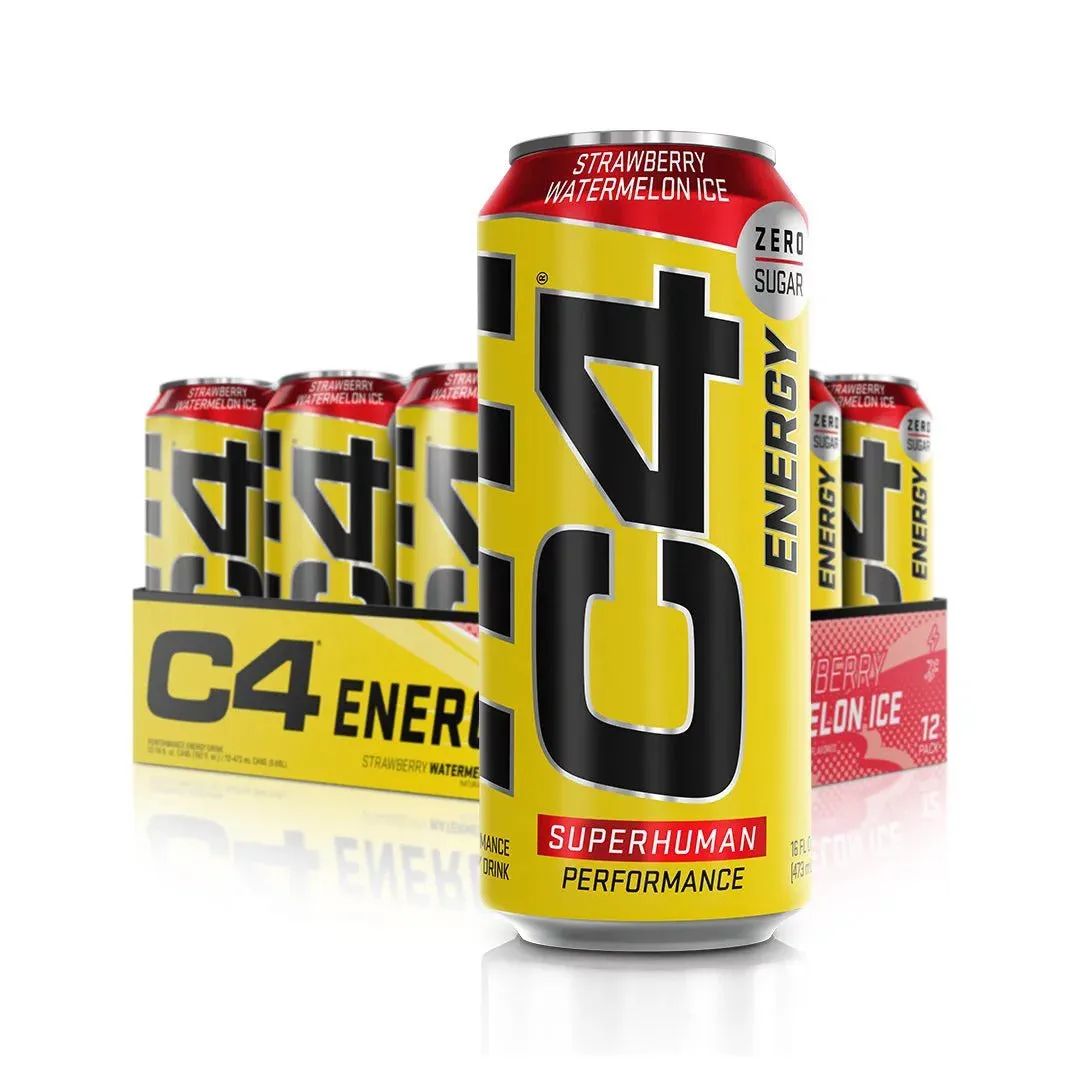 Cellucor C4 Original Energy Drink, Enhance Endurance, Performance and Muscle Support, Hydration, 16oz, 3-12 cans