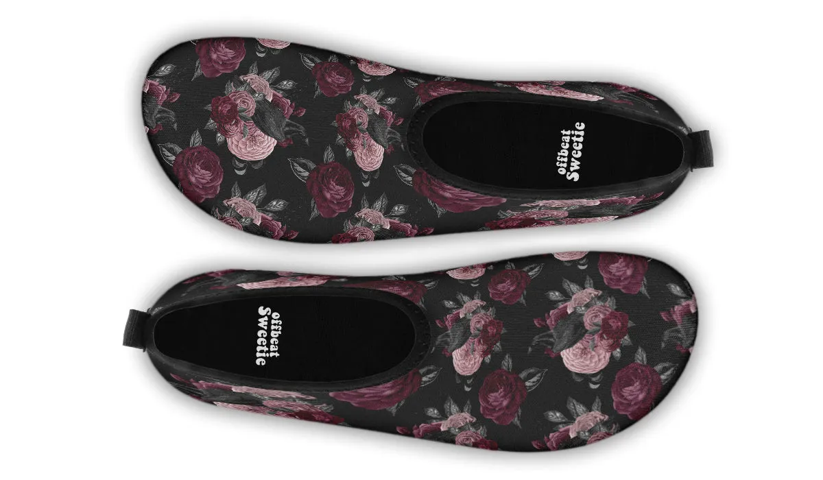Crows And Roses Water Shoes