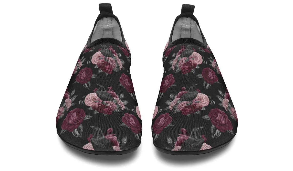 Crows And Roses Water Shoes