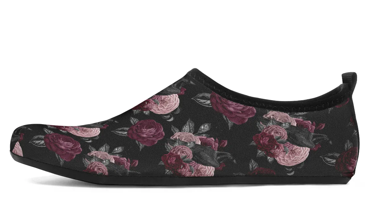 Crows And Roses Water Shoes