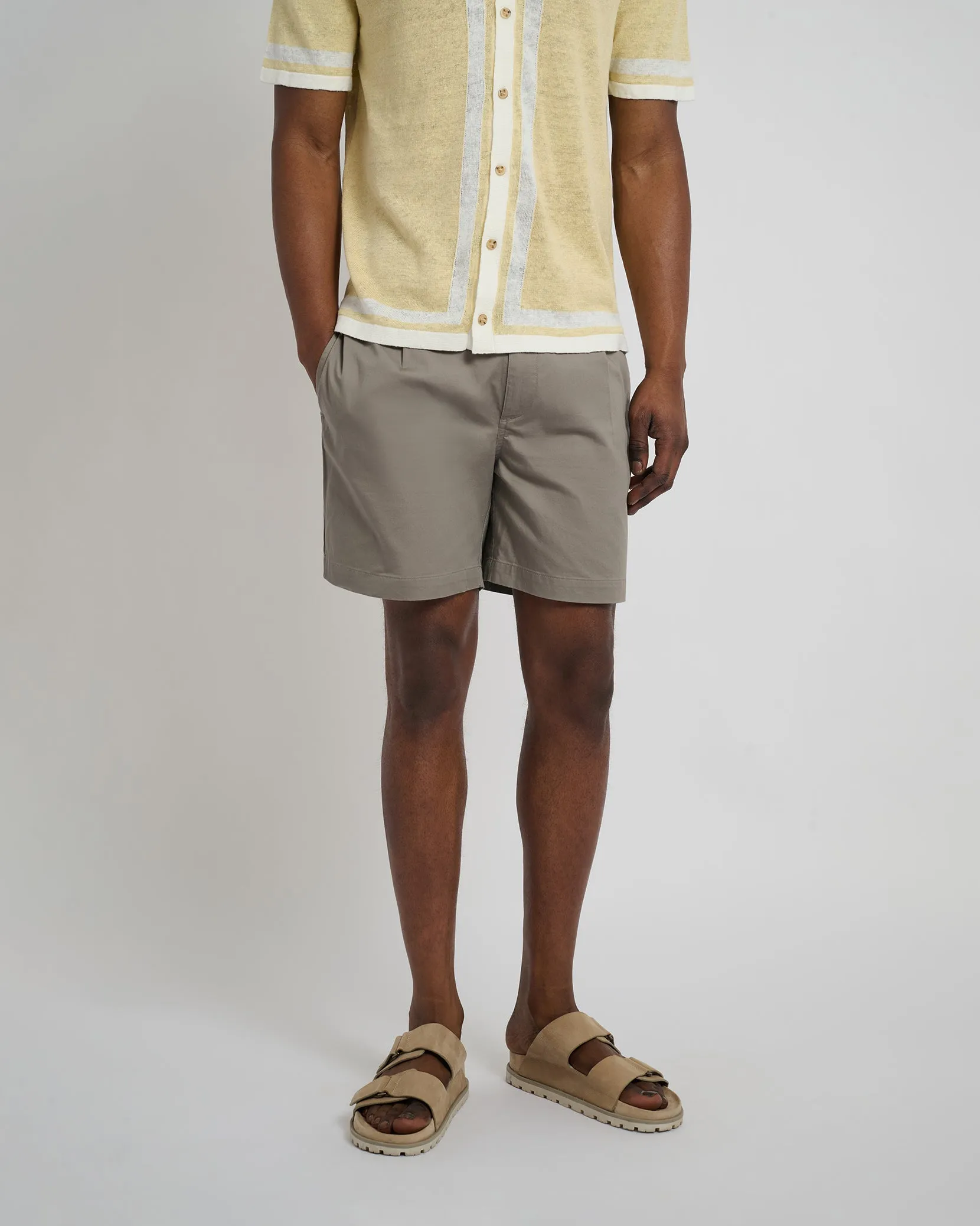 Garment Dye Cotton Drawstring Short