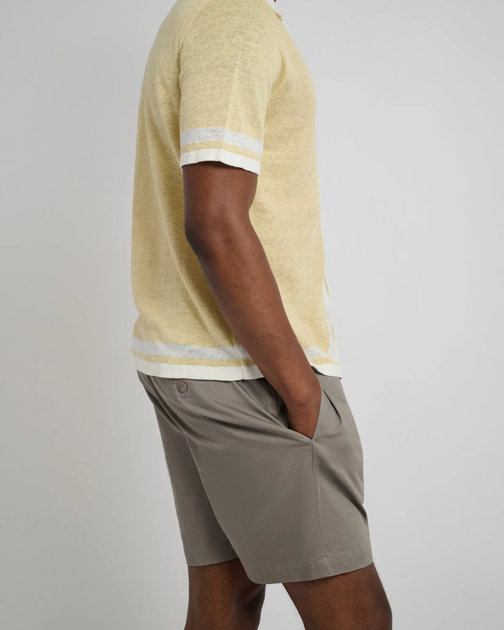 Garment Dye Cotton Drawstring Short