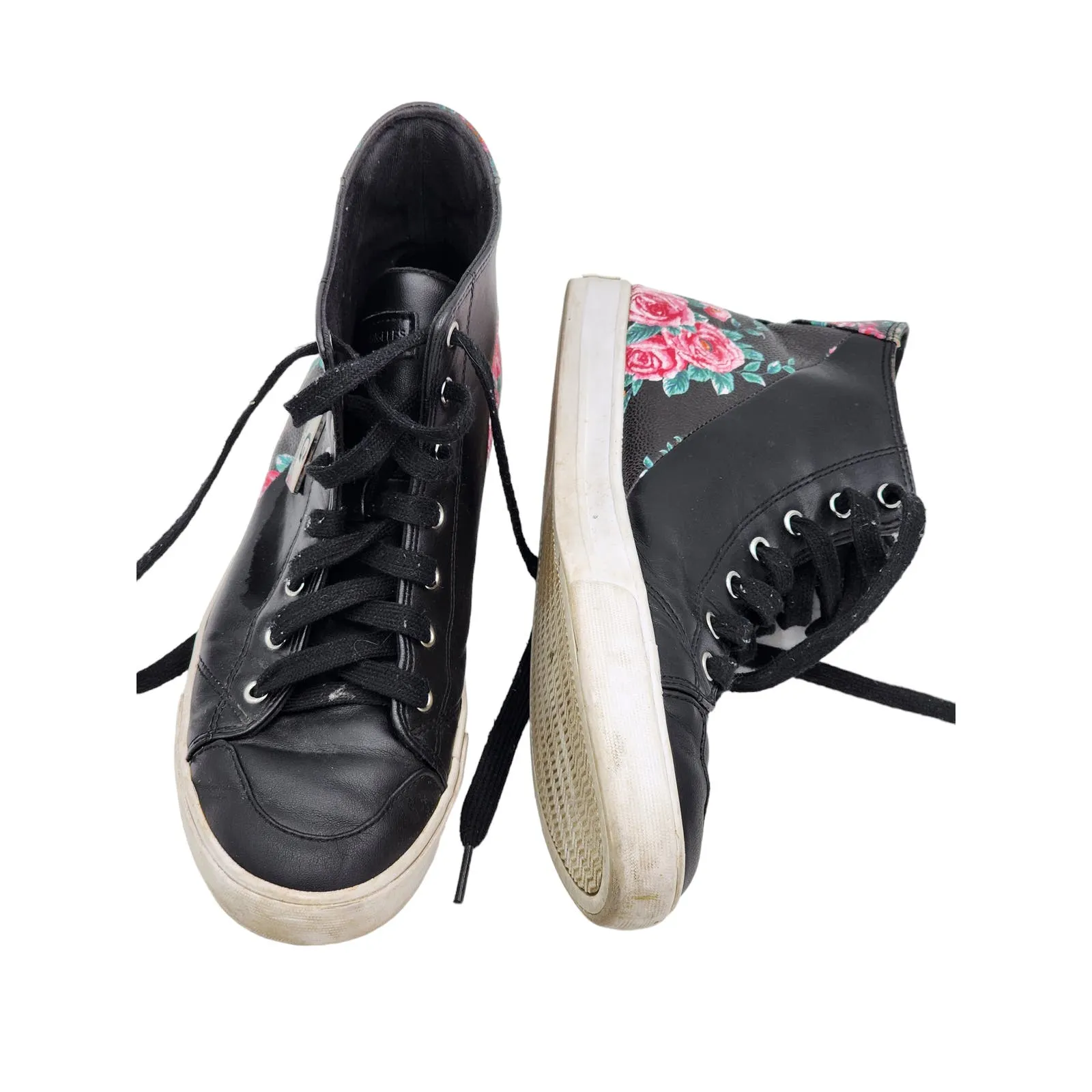 GBG Los Angeles Shoes Womens Size 8.5 Merica High Top Sneaker Floral Streetwear