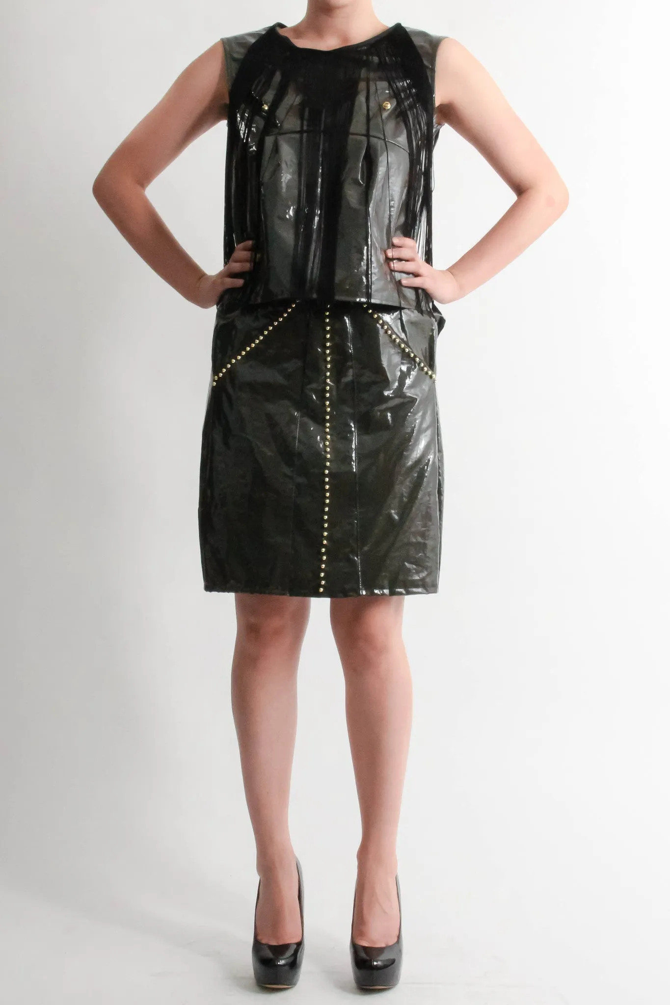 Green PVC skirt