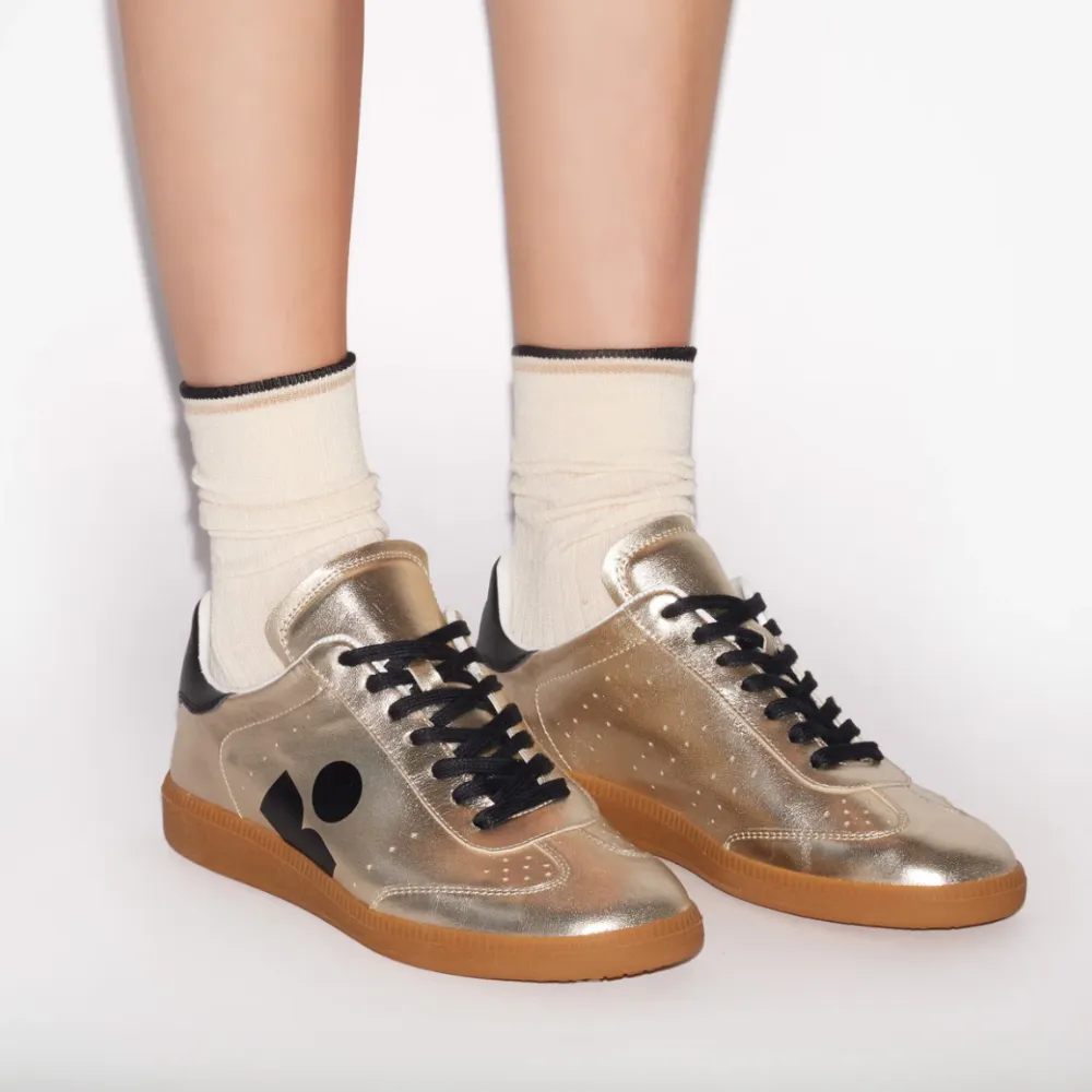Isabel Marant Kaycee Sneakers - Light Gold/Black