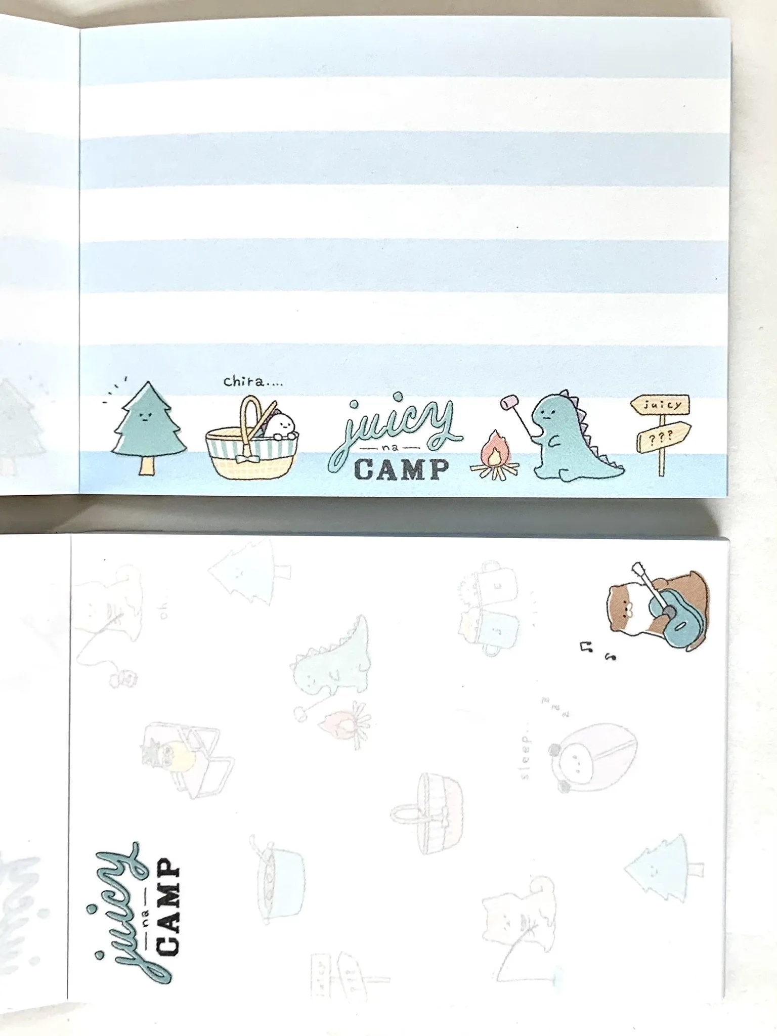 Kamio Juicy Camp Dinosaur Mini Memo Pad