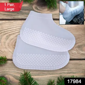 Large Non-Slip Silicone Reusable Waterproof Boot Covers (1 Pair)