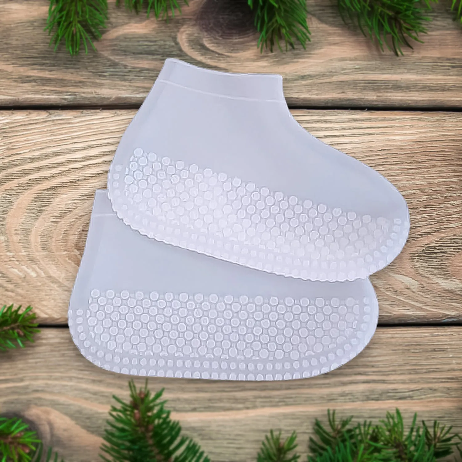 Large Non-Slip Silicone Reusable Waterproof Boot Covers (1 Pair)