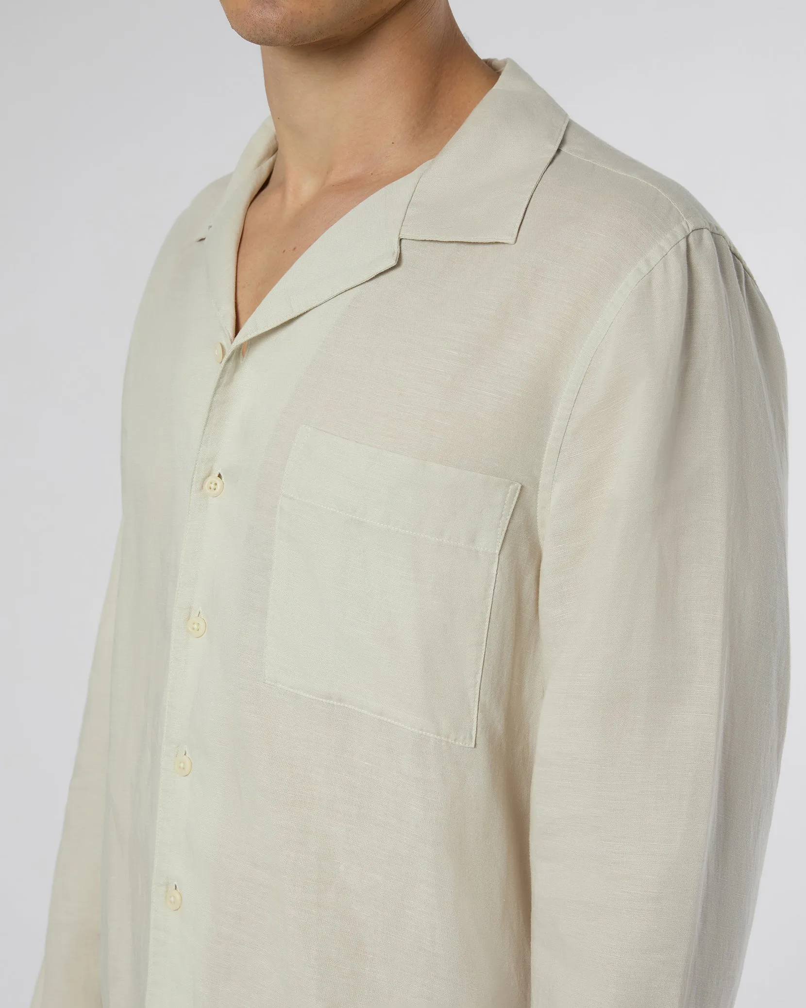 Linen Home Long Sleeve Camp Shirt