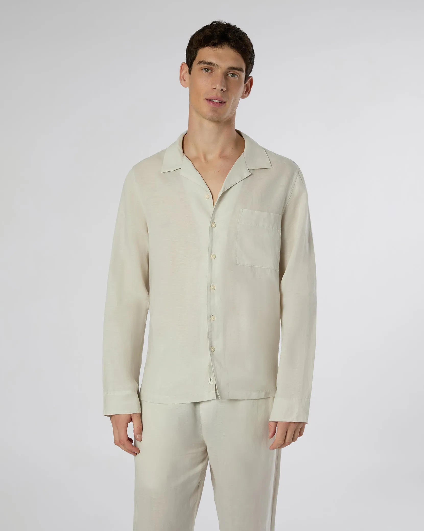 Linen Home Long Sleeve Camp Shirt