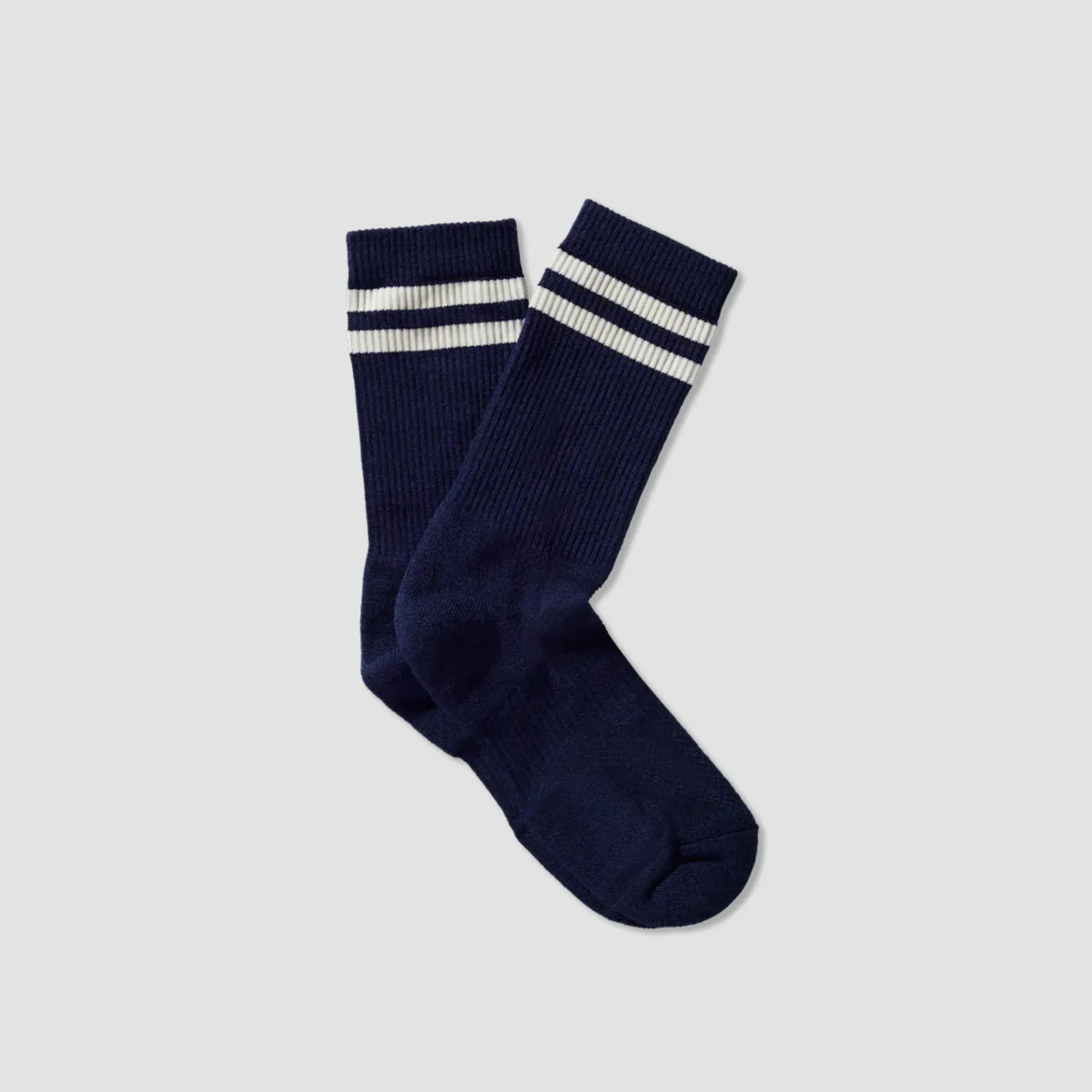Merino Tube Sock - Navy/Ivory
