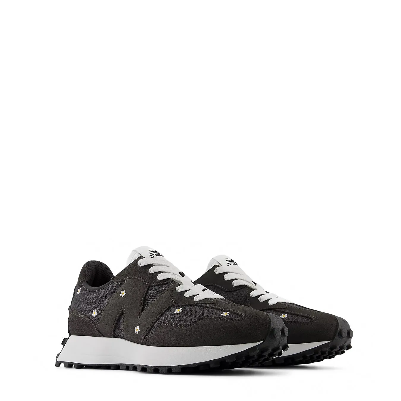 New Balance Womens 327 Trainer Black Cement / White