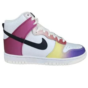 Nike scarpa sneakers alta da donna Dunk Hi Retro FD0802-100 bianco-nero