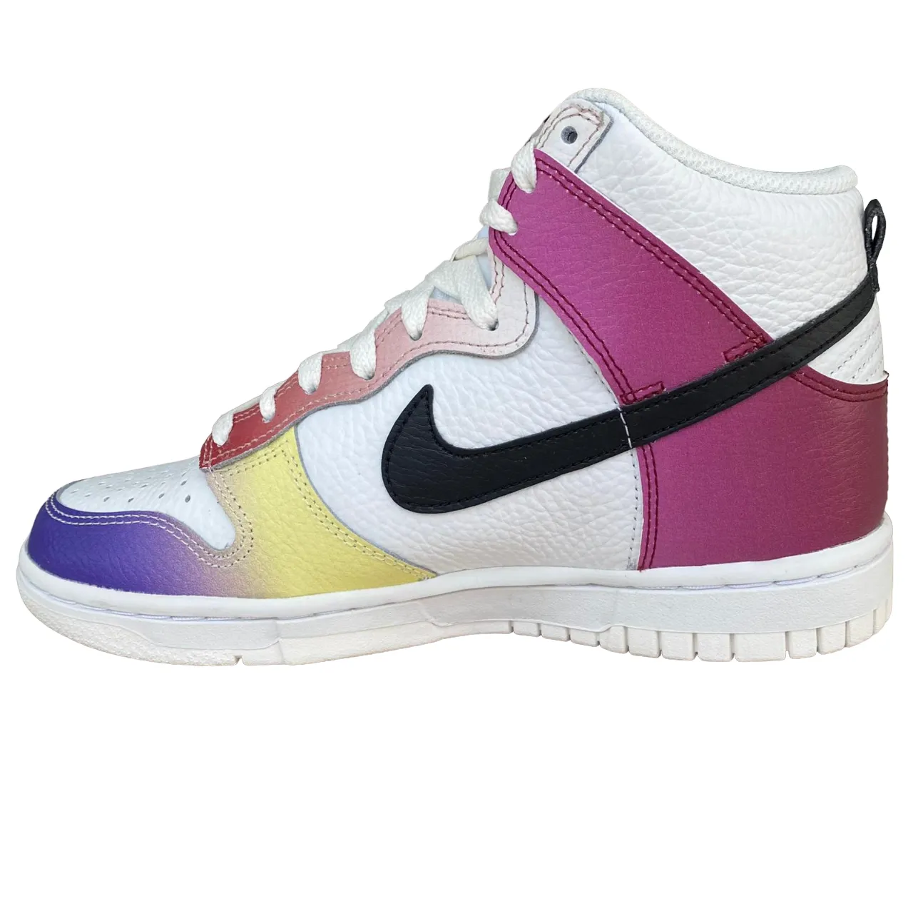 Nike scarpa sneakers alta da donna Dunk Hi Retro FD0802-100 bianco-nero
