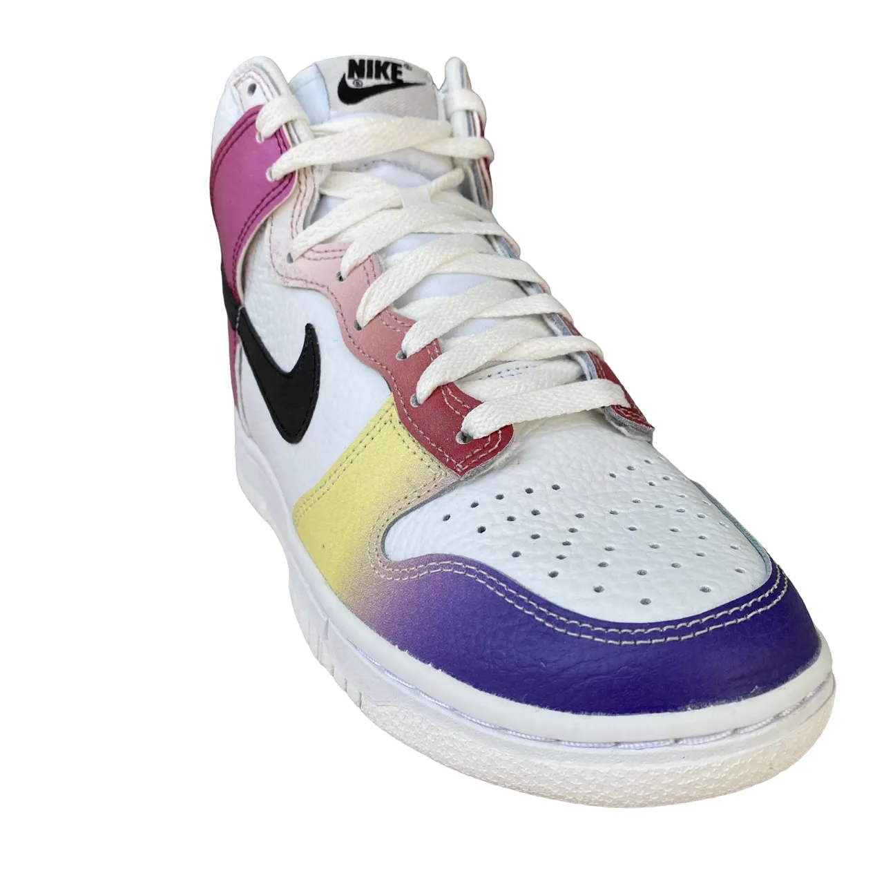 Nike scarpa sneakers alta da donna Dunk Hi Retro FD0802-100 bianco-nero