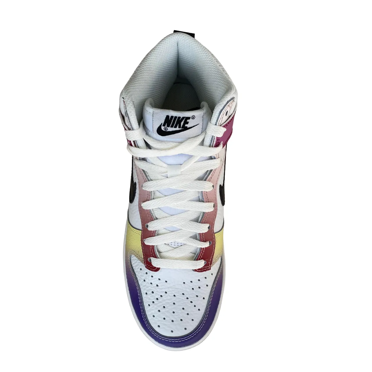 Nike scarpa sneakers alta da donna Dunk Hi Retro FD0802-100 bianco-nero