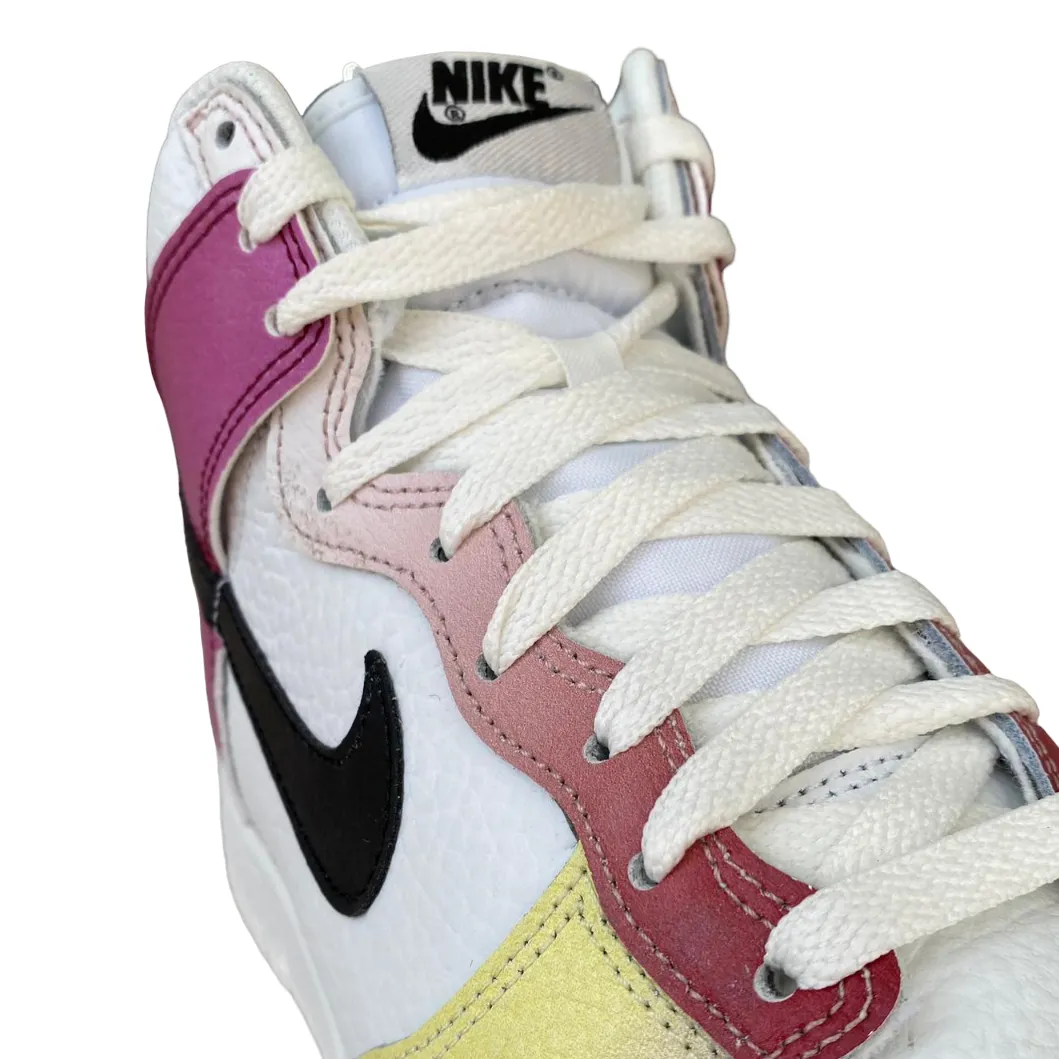 Nike scarpa sneakers alta da donna Dunk Hi Retro FD0802-100 bianco-nero