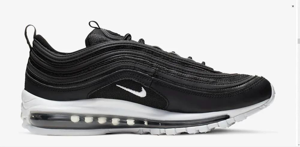 Nike scarpa sneakers da uomo Air Max 97 921826 001 nero