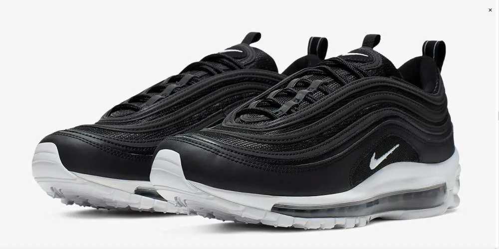 Nike scarpa sneakers da uomo Air Max 97 921826 001 nero