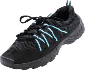 NORTY Womens 5-10 Black/Turquoise Watershoe 15633