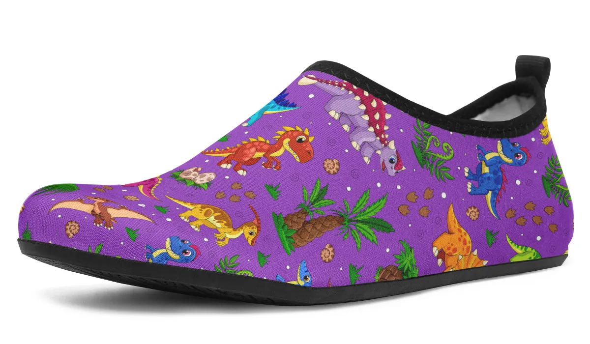 Purple Baby Dinos Water Shoes