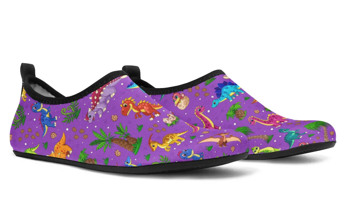 Purple Baby Dinos Water Shoes