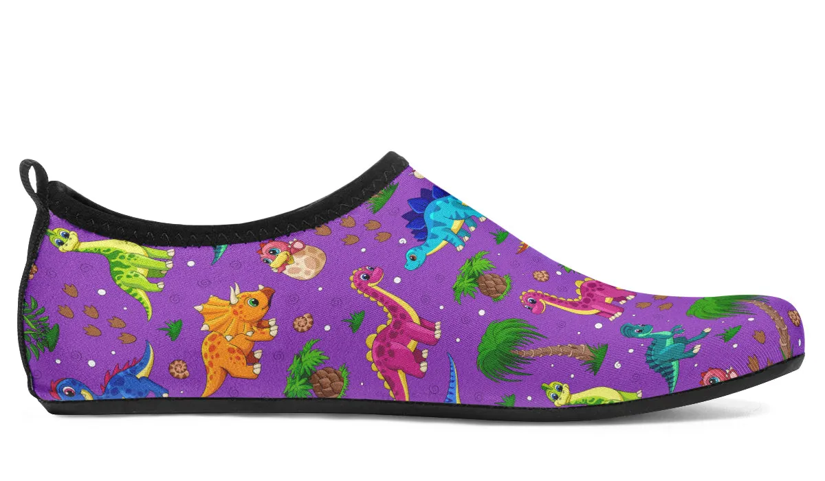 Purple Baby Dinos Water Shoes