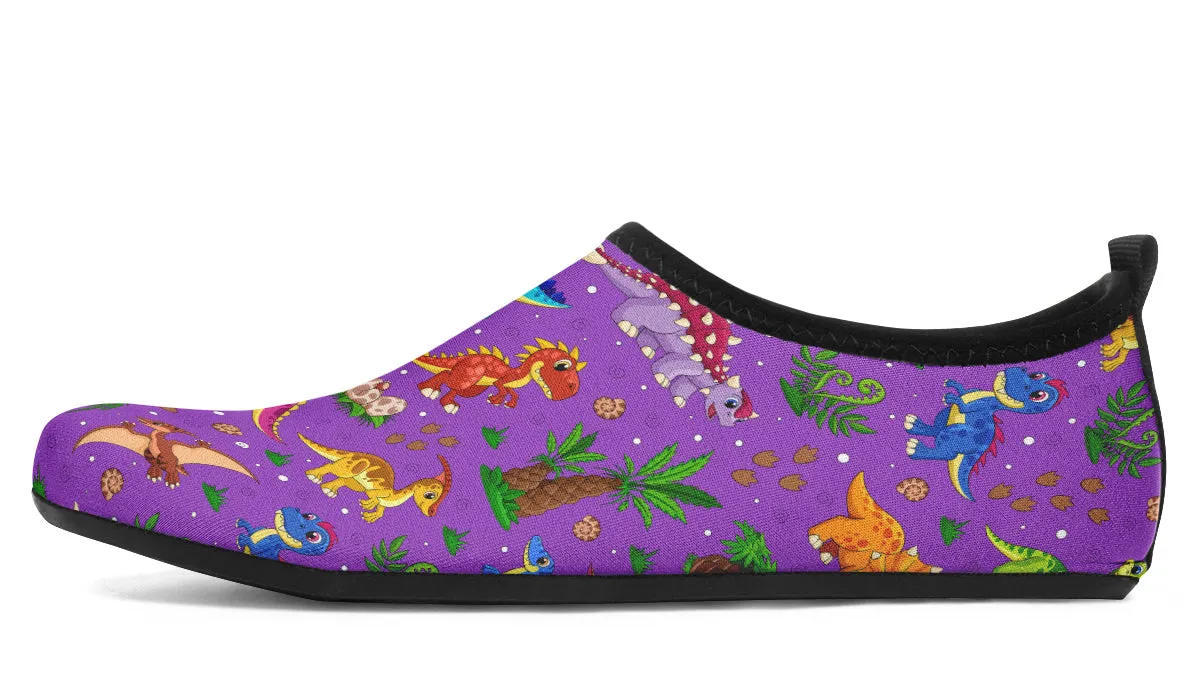 Purple Baby Dinos Water Shoes