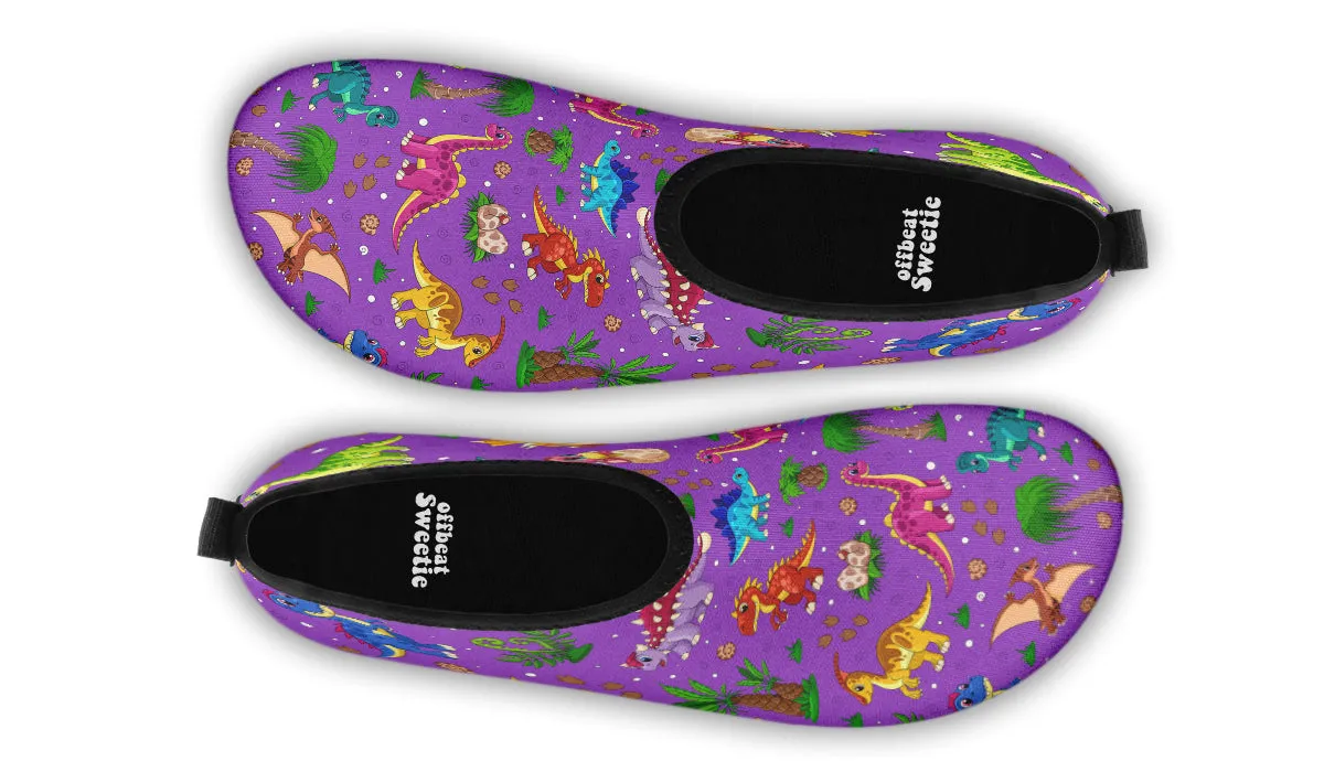 Purple Baby Dinos Water Shoes