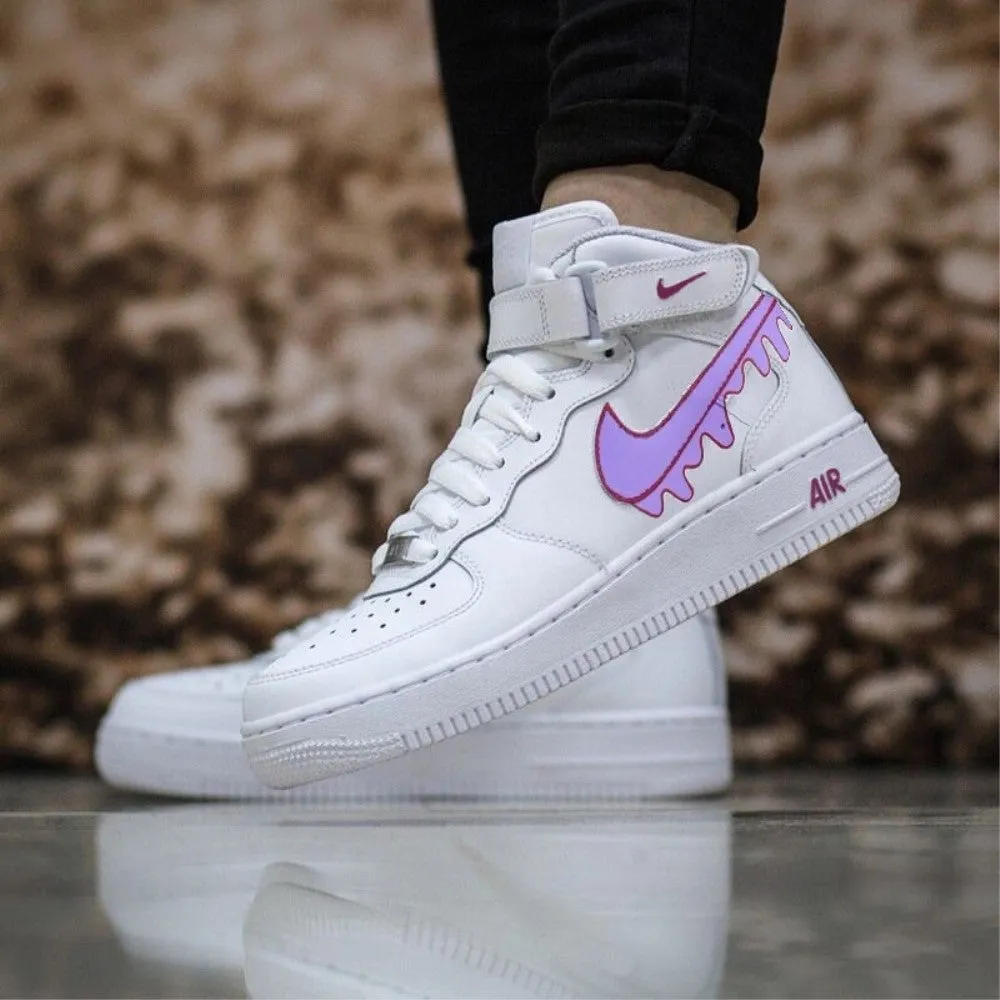 Purple Drip Custom Air Force 1 Mid
