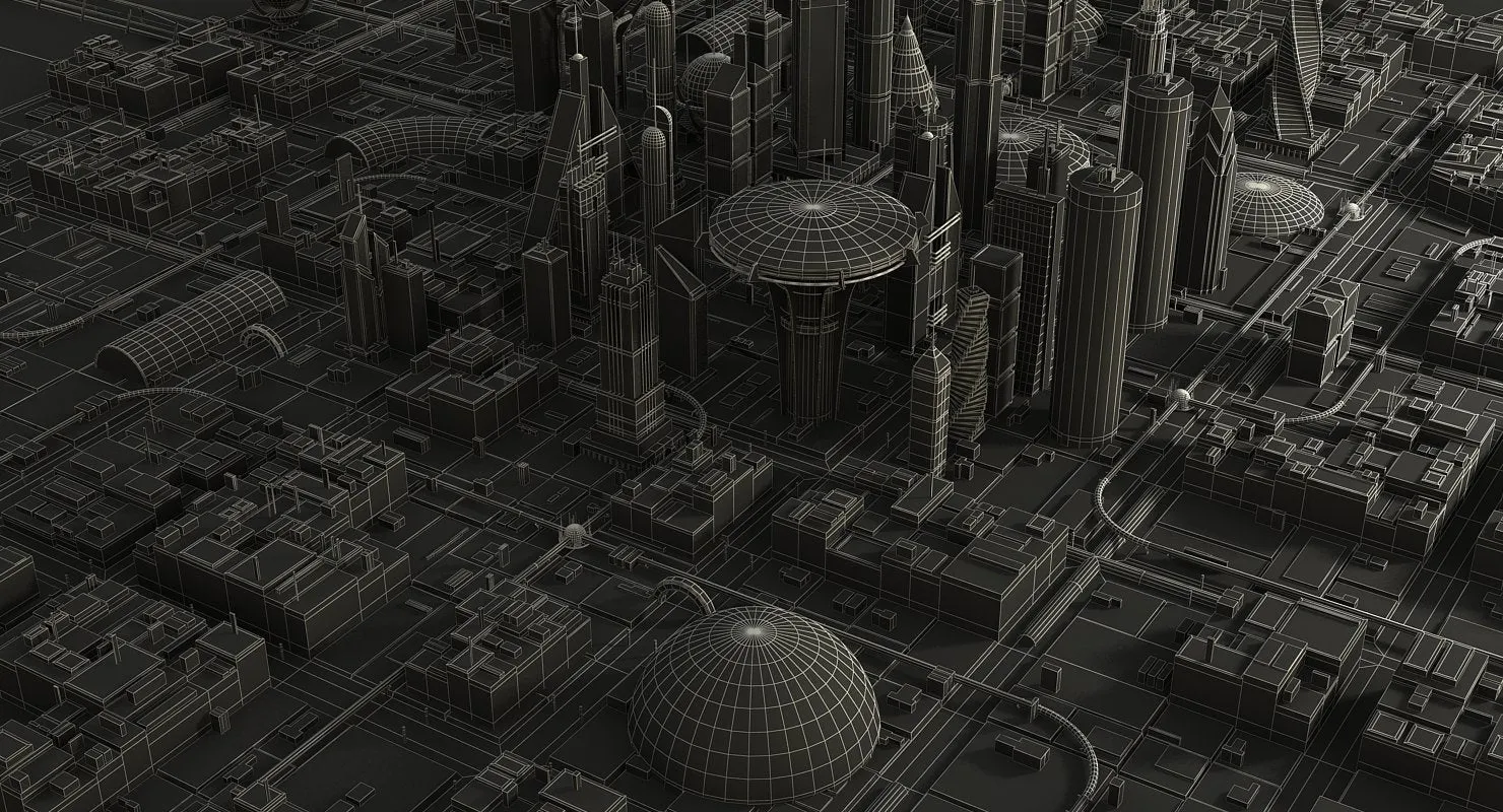 Sci-Fi City 3D Model