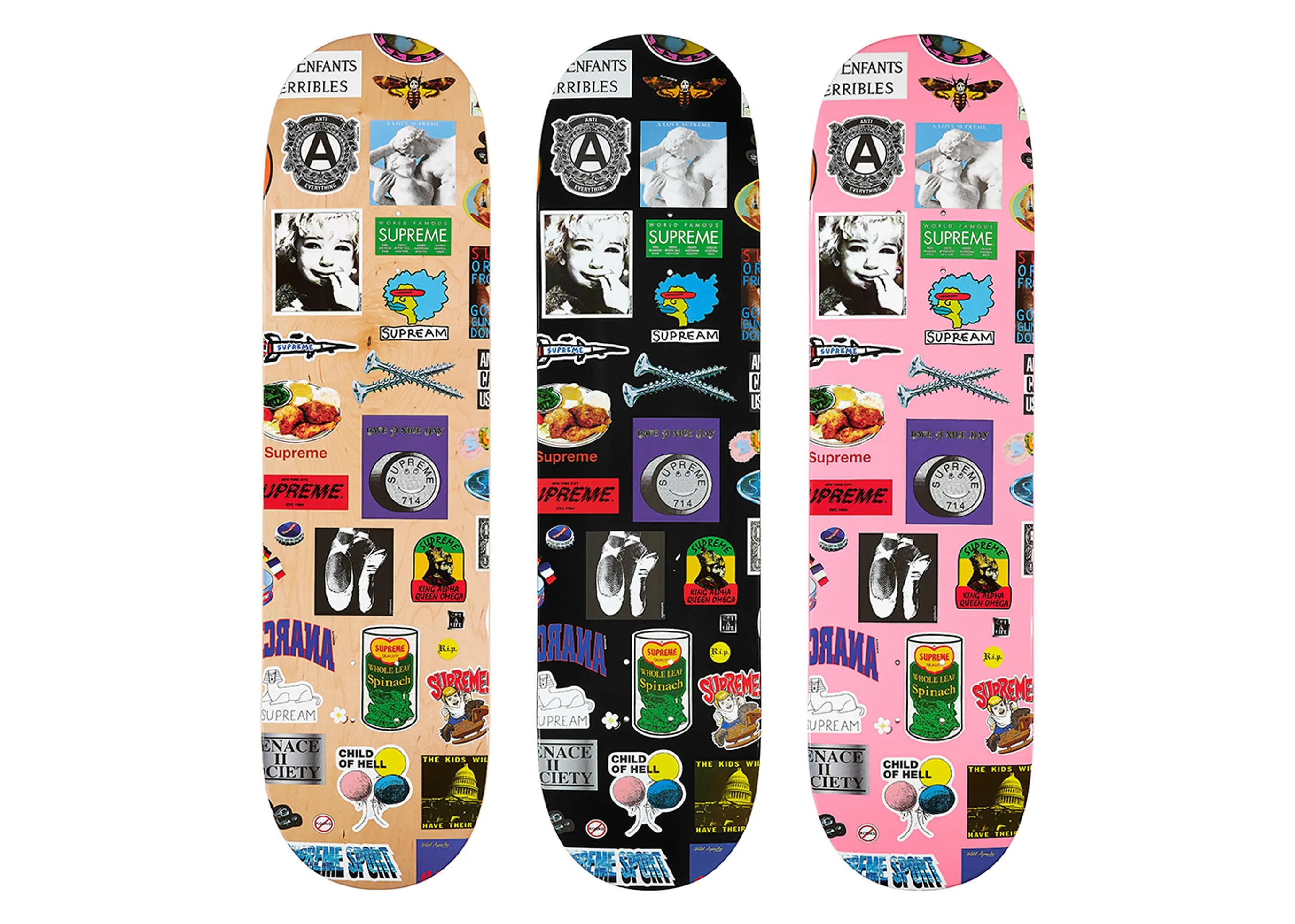 SUPREME STICKERS SKATEBOARD (2021SS)