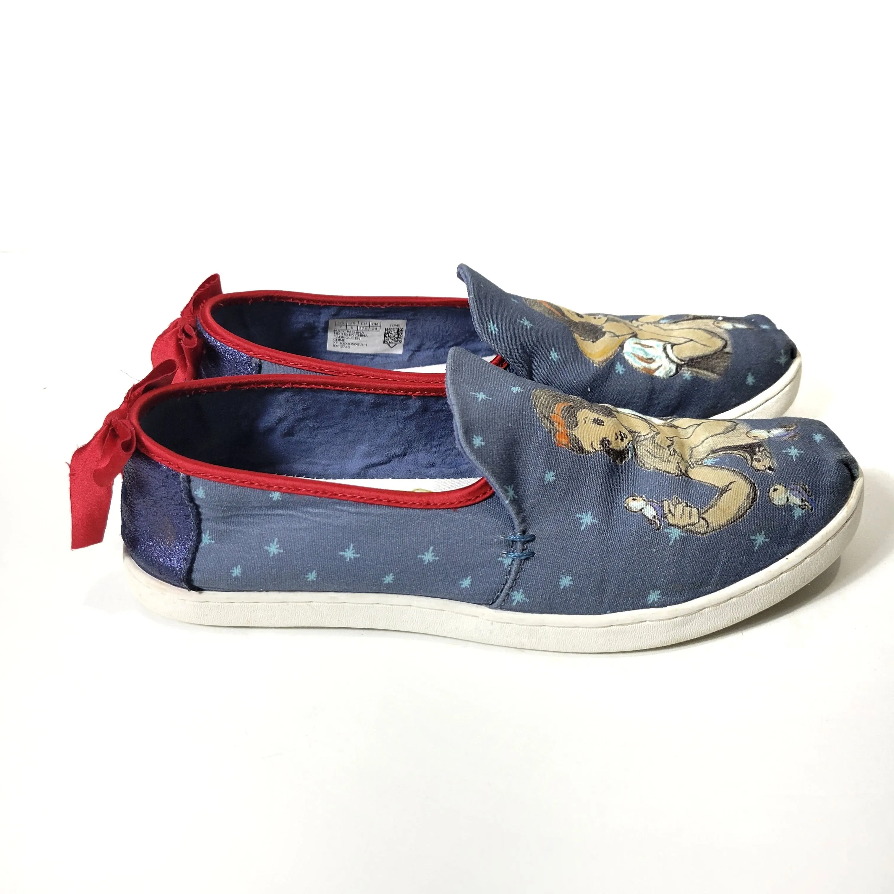 Toms x Disney Snow White Alpargata Slip On Shoes Size 7