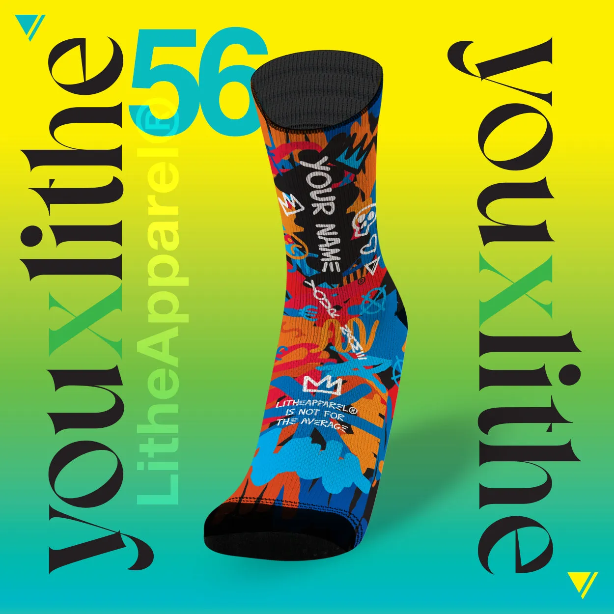 YOU X LITHE | CALCETINES PERSONALIZADOS | jean michael | pack 3